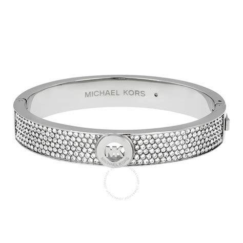 michael kors silver bracelet with diamonds